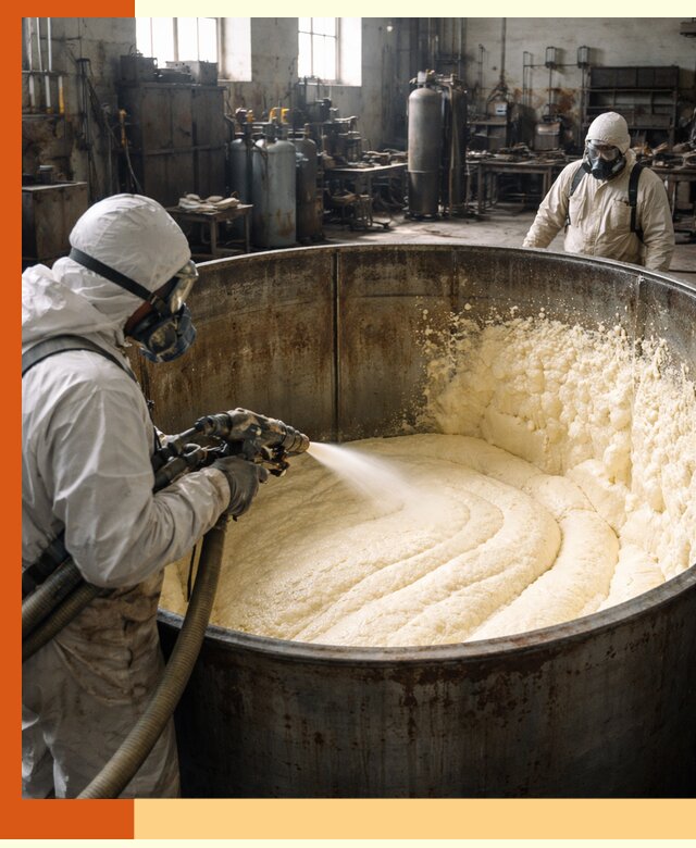 Заливка ппу в емкости с полной изоляцией и герметизацией в Чехове