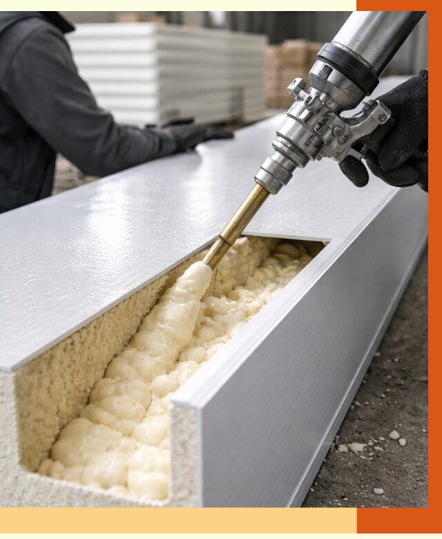 Заполнение пустот холодильных панелей в Чехове от 7625 руб. | ТепломастерЧхв