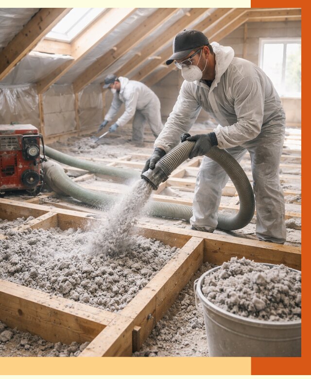 Утепление эковатой в Чехове от 2999 руб./м2 — монтаж и задувка | ТепломастерЧхв