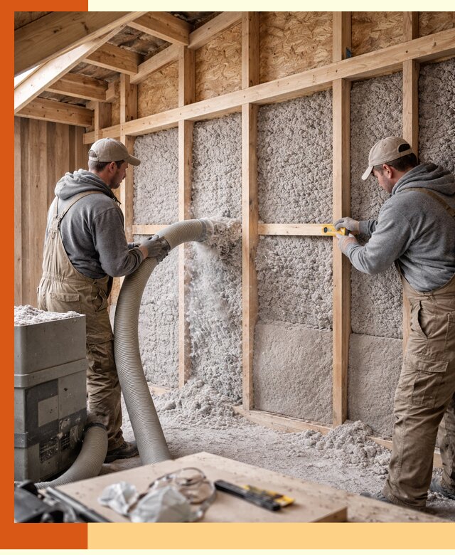 Утепление эковатой стен, потолков и перекрытий в Чехове