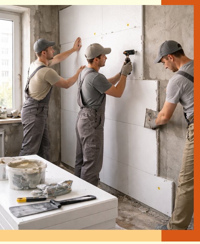 Утепление пенопластом домов и стен в Чехове от 1881 руб. — ТепломастерЧхв