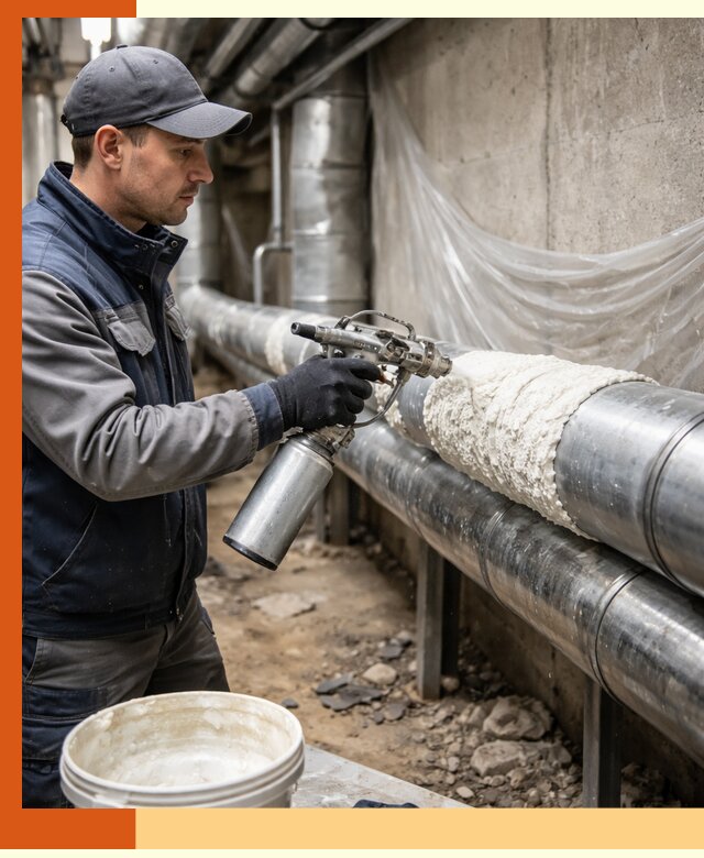 Утепление труб жидкой теплоизоляцией в Чехове