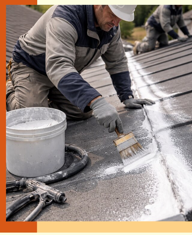 Утепление кровли жидкой теплоизоляцией в Чехове