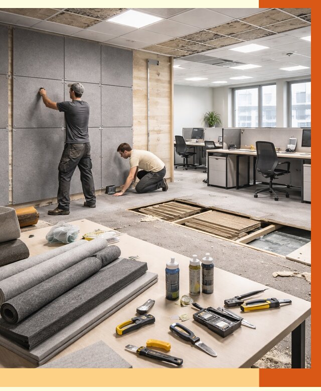 Профессиональная шумоизоляция офиса в Чехове от 6863 руб. за м2 | ТепломастерЧхв