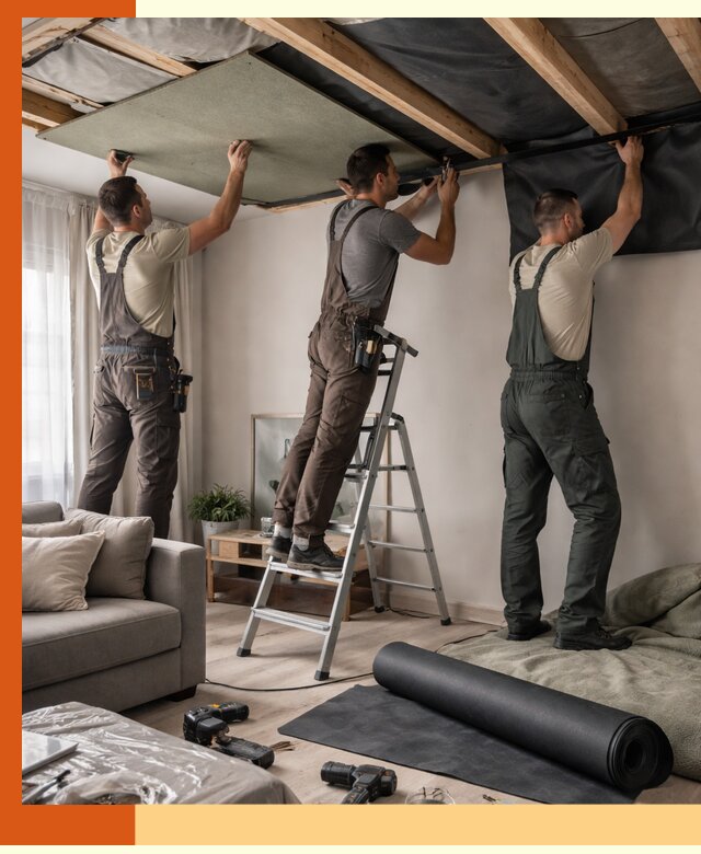 Шумоизоляция потолка в Чехове — профессиональное устранение шумов