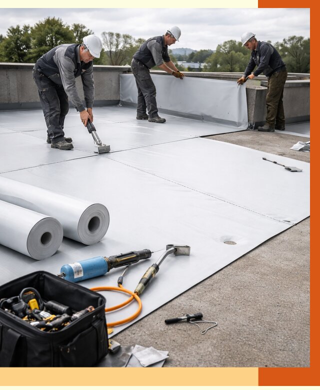 Гидроизоляция мембранной кровли в Чехове от 7625 руб./м² — профессионально | ТепломастерЧхв