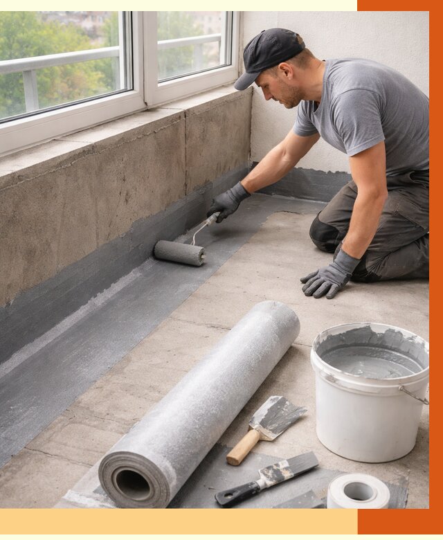 Профессиональная гидроизоляция балкона в Чехове от 4270 руб. | ТепломастерЧхв