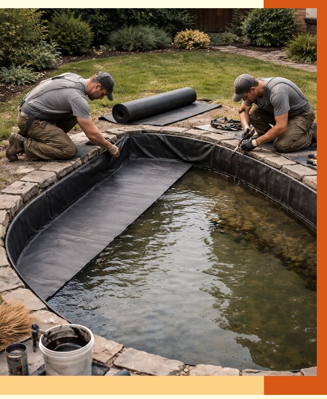 Гидроизоляция пруда в Чехове от 15251 руб. под ключ | ТепломастерЧхв профессионально