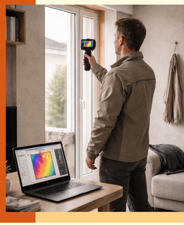 Тепловизионное обследование квартиры в Чехове для поиска утечек тепла