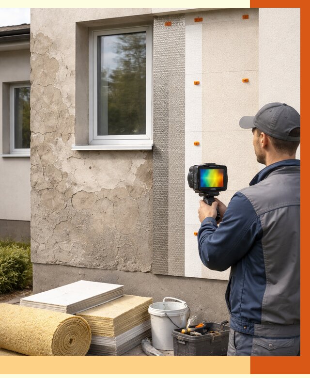 Тепловизионное обследование фасада в Чехове от 4575 руб. под ключ | ТепломастерЧхв