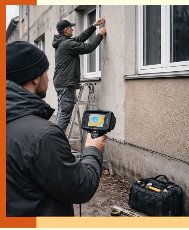 Тепловизионное обследование фасада в Чехове для выявления дефектов
