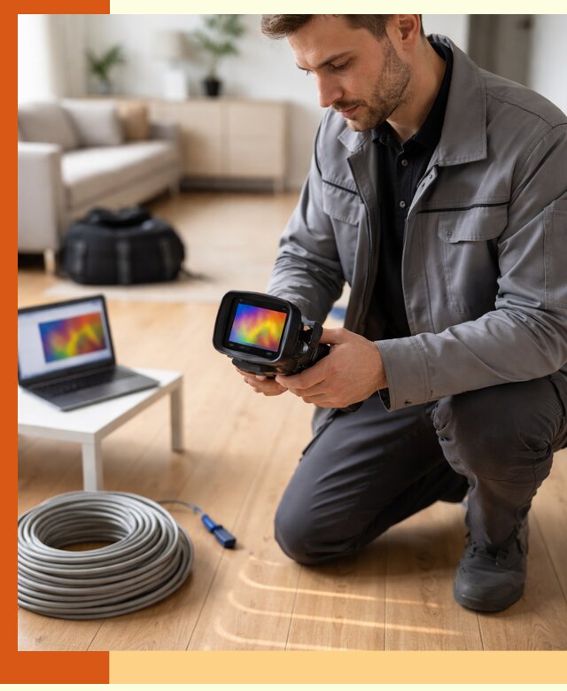Тепловизионное обследование тёплого пола в Чехове для точной диагностики