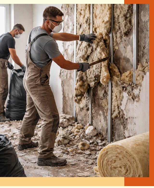 Демонтаж старого утеплителя в Чехове от 3558 руб. — работы под ключ | ТепломастерЧхв