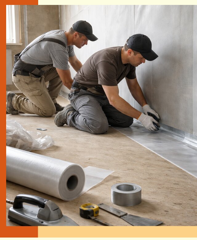 Монтаж пароизоляции для дома и помещений в Чехове