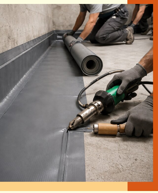 Монтаж гидроизоляционной мембраны в Чехове от 1012 руб/м2 | ТепломастерЧхв