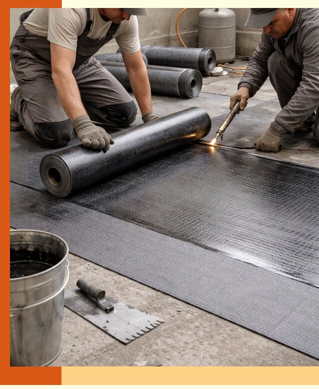 Монтаж гидроизоляционной мембраны в Чехове для зданий и конструкций