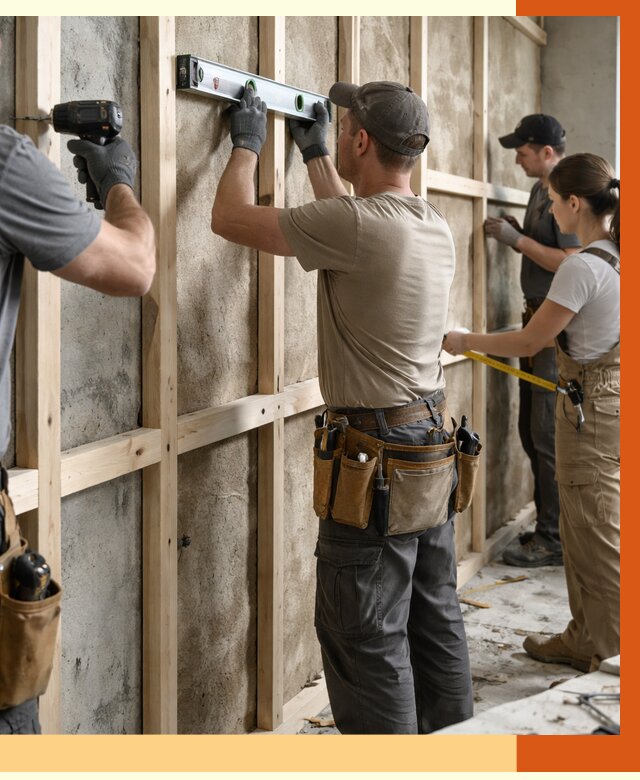 Монтаж обрешетки под утепление в Чехове от 1169 руб/м² | Заказать у ТепломастерЧхв