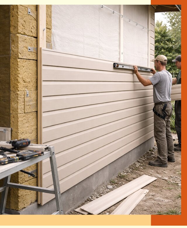 Монтаж сайдинга после утепления в Чехове от 1881 руб. — обшивка и облицовка | ТепломастерЧхв