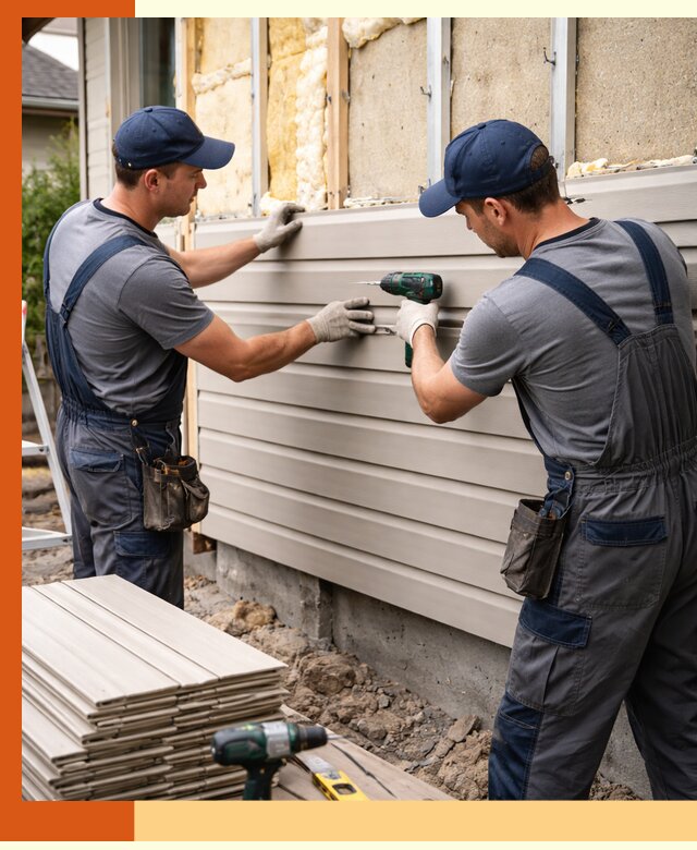 Монтаж сайдинга после утепления в Чехове качественно и надежно